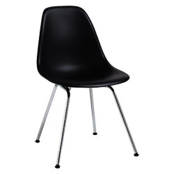 Vitra Eames DSX 43cm Side Chair Black / Chrome